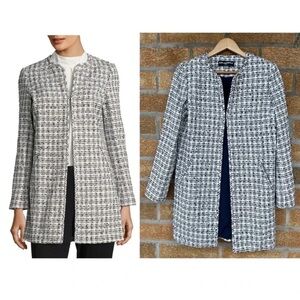 Karl Lagerfeld Blue Open Front Tweed
TopperJacket size small